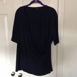 Talbots faux wrap top with side rouching